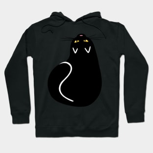 Top View Black Cat Hoodie